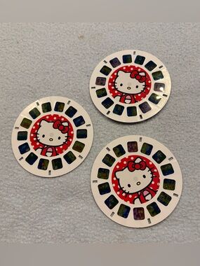 Hello Kitty Vintage View-Master Reels — Red & White